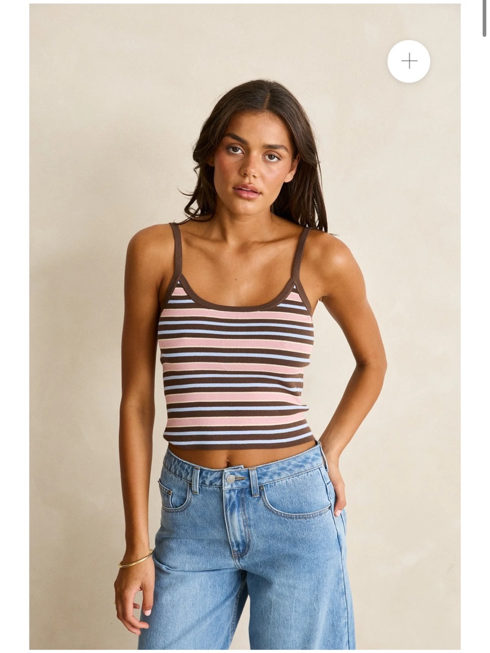Rommy Stripe Tank Coco xs